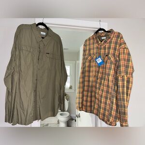 Columbia Men’s 4X Button-Up Shirt Bundle of 2😀